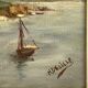 Oil on canvas Kervoyal beach Damgan, Morbihan - H. Delille