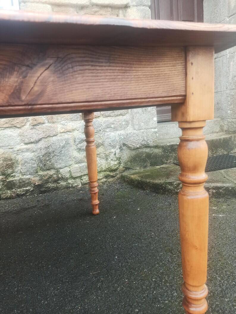 Antique wooden farmhouse table/dining table/kitchen table/vintage table/solid wood table