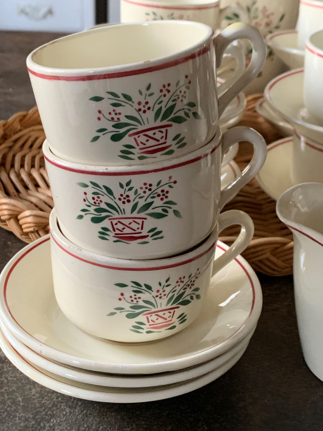 Vintage HB Creil et Montereau coffee service