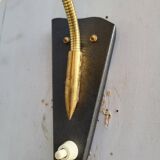 Yellow adjustable casserole wall light 1950
