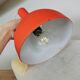 Vintage Orange Chrome Pendant Light: 1970s Space Age Lamp