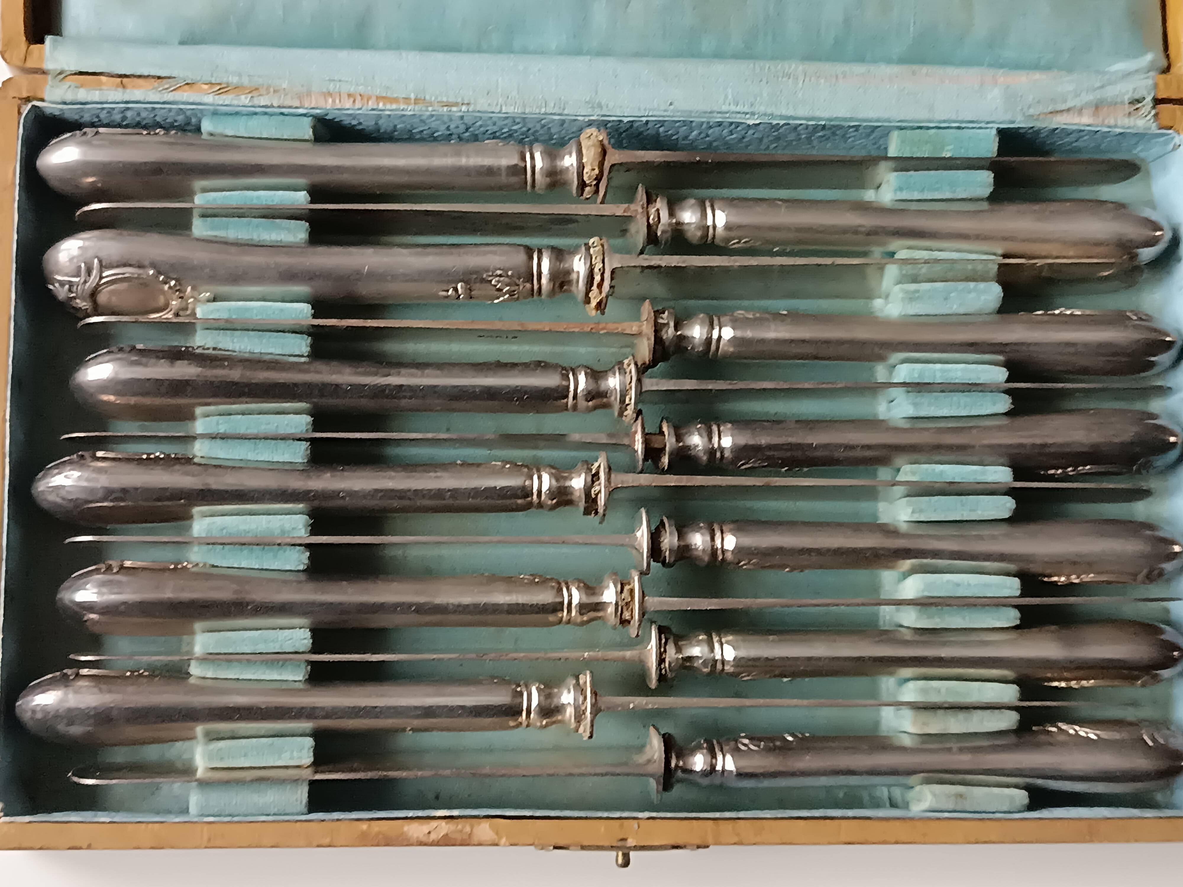 Cutlery set 12 knives Silver-plated metal Armand Frenais Silverware