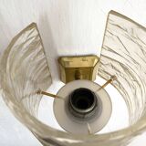 Set of 4 60s wall lights in champagne-colored resin