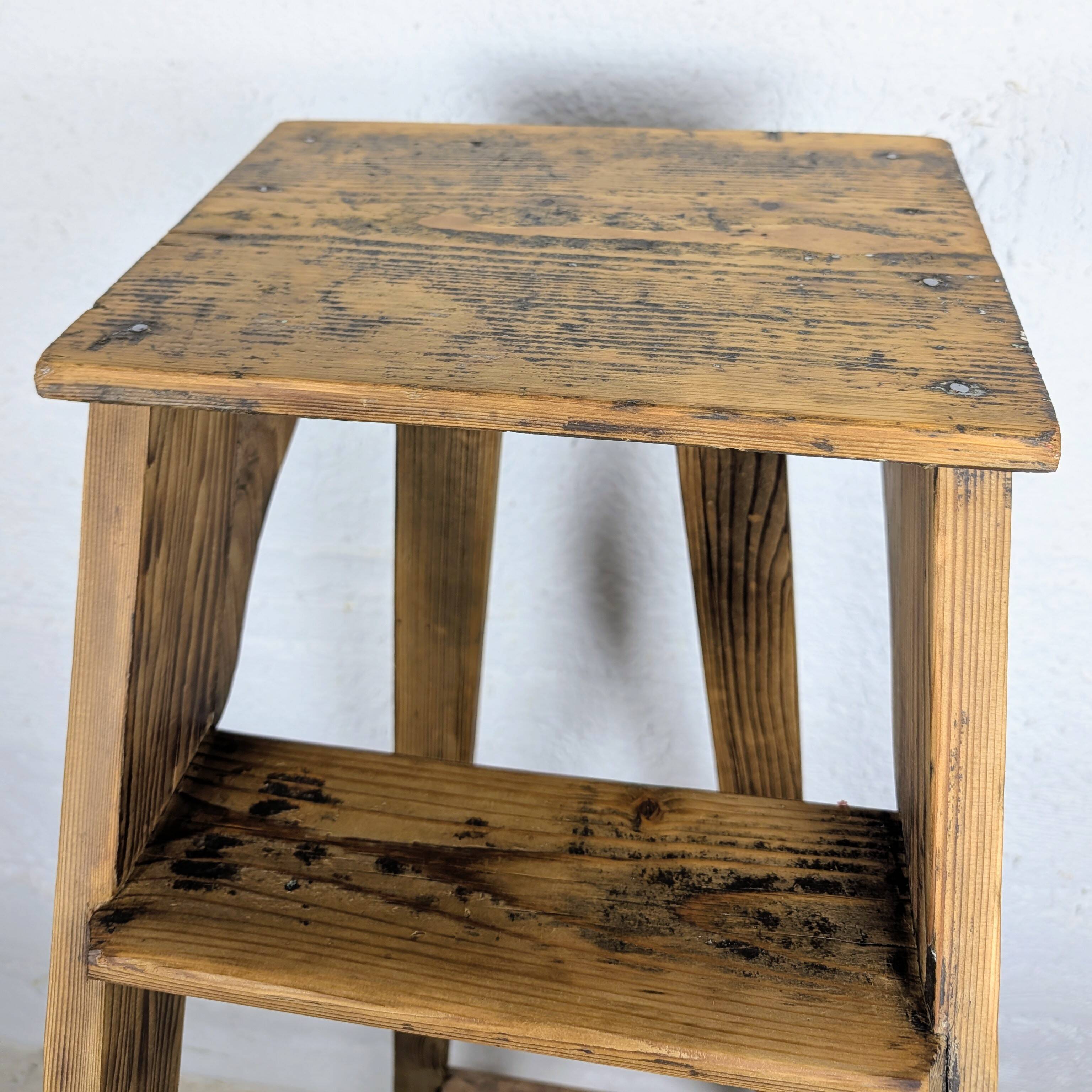 Antique wooden step stool
