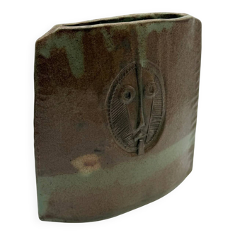 "Totem" vase signed by Anthony Pitot – unique piece, 1980s