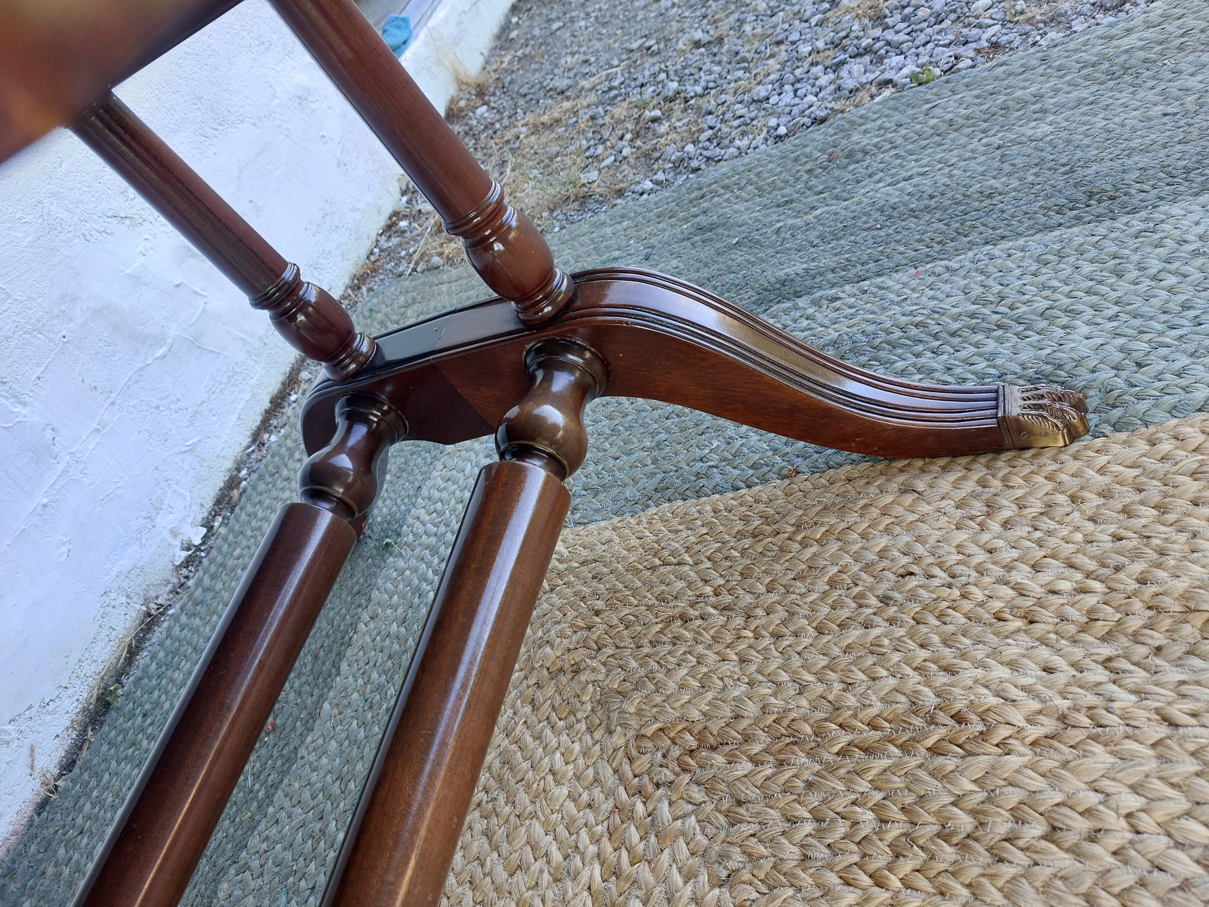 English desk and lyre chair, leather, extensions.