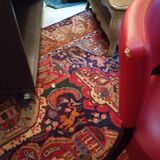 4 red chairs