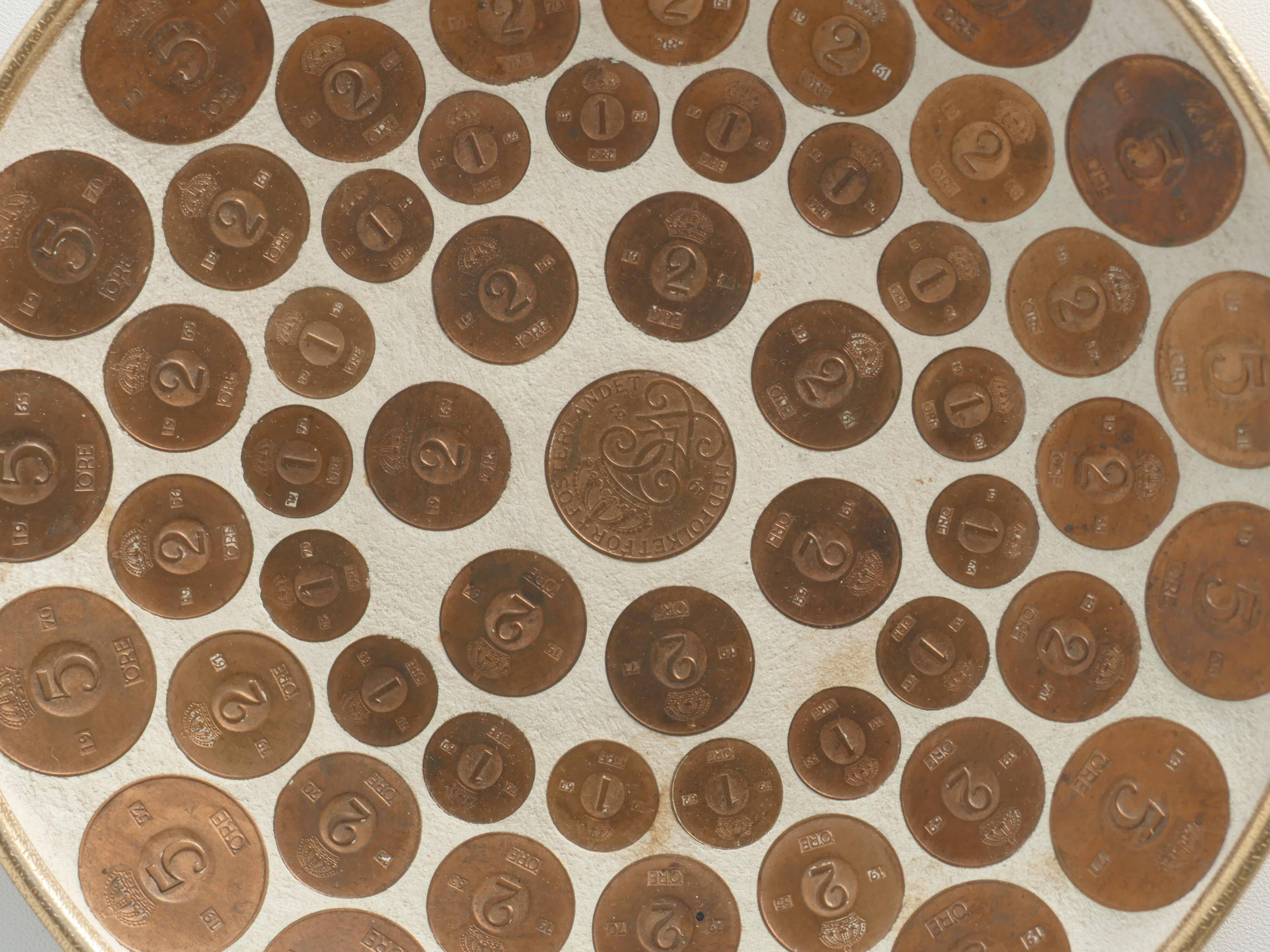 Vintage Swedish Copper Coin Plate