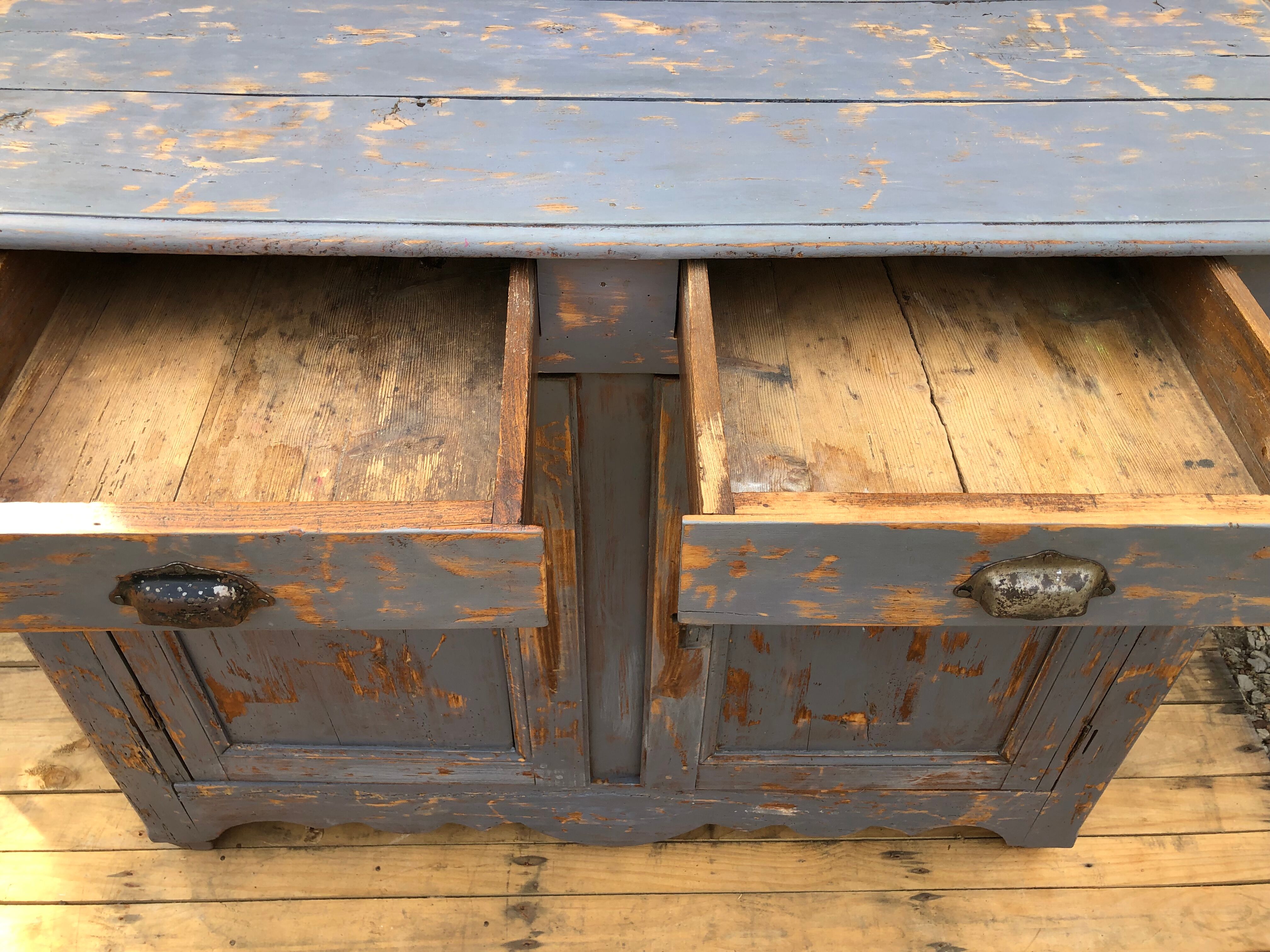 Low sideboard in solid wood