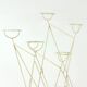Large Mid Century Steel Plant Holder Stand, Czechoslovakia 1960s