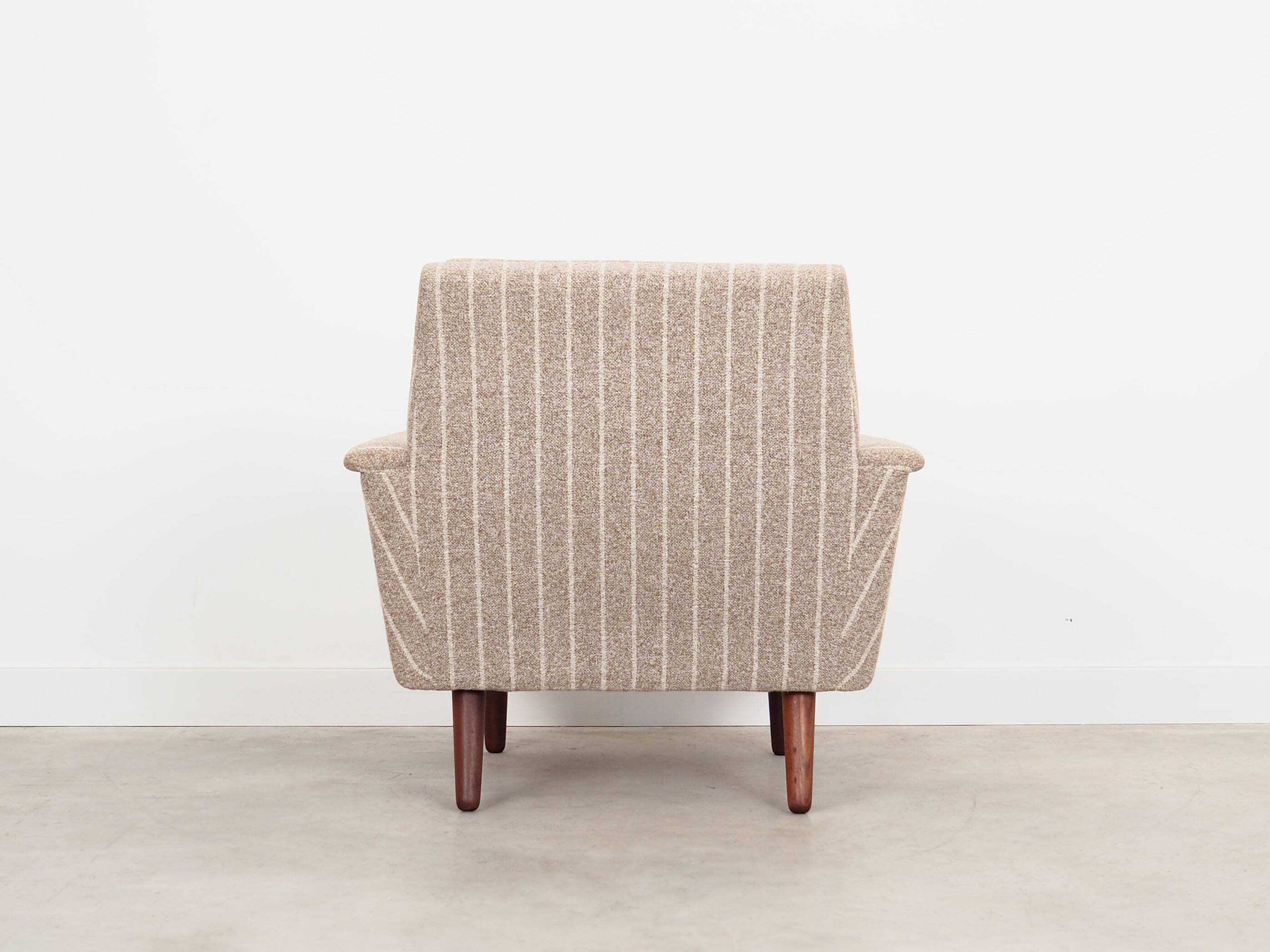 Fauteuil en teck, design danois, années 1970, production : Danemark
