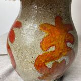 Stoneware lamp with wool shade
