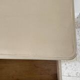 Table de chevet ancienne beige patiné