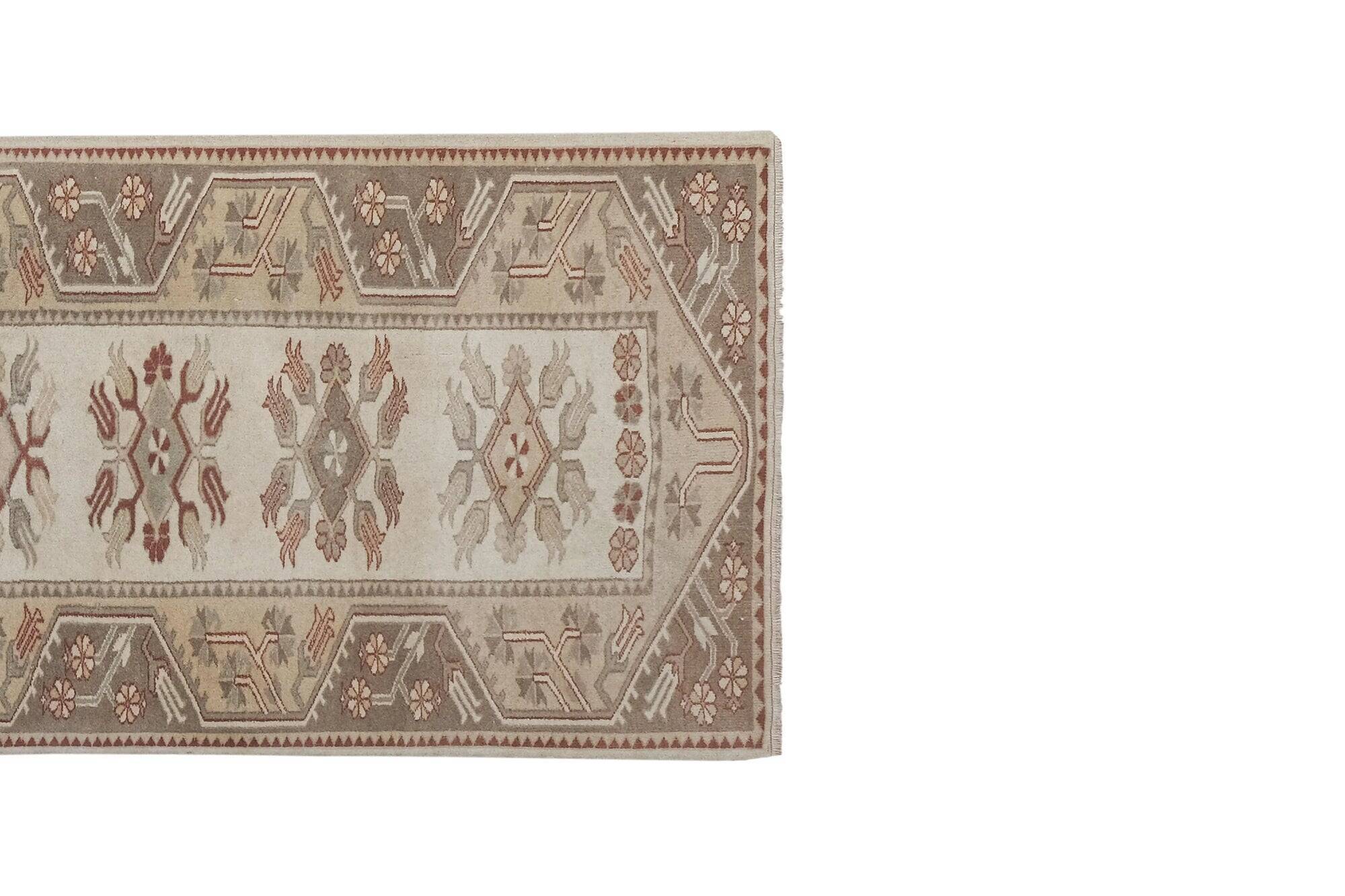 Vintage Turkish hallway rug 100x281 cm