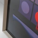 1980s Italian Modern Art Collage Poster created by Angela Trapani