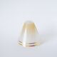 Glass pendant light with graphic patterns and textured trim, White and Gold, 195