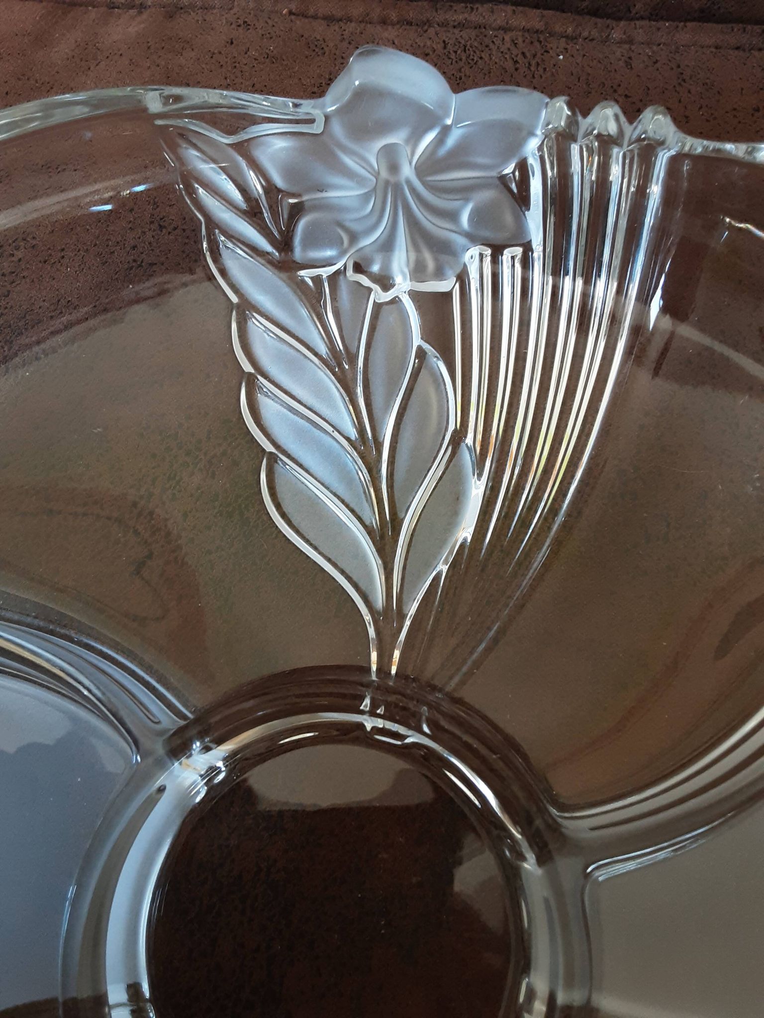 Original crystal compartment dish
