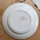 Dessert plate ironstone Sarreguemines U&C model Vichy red