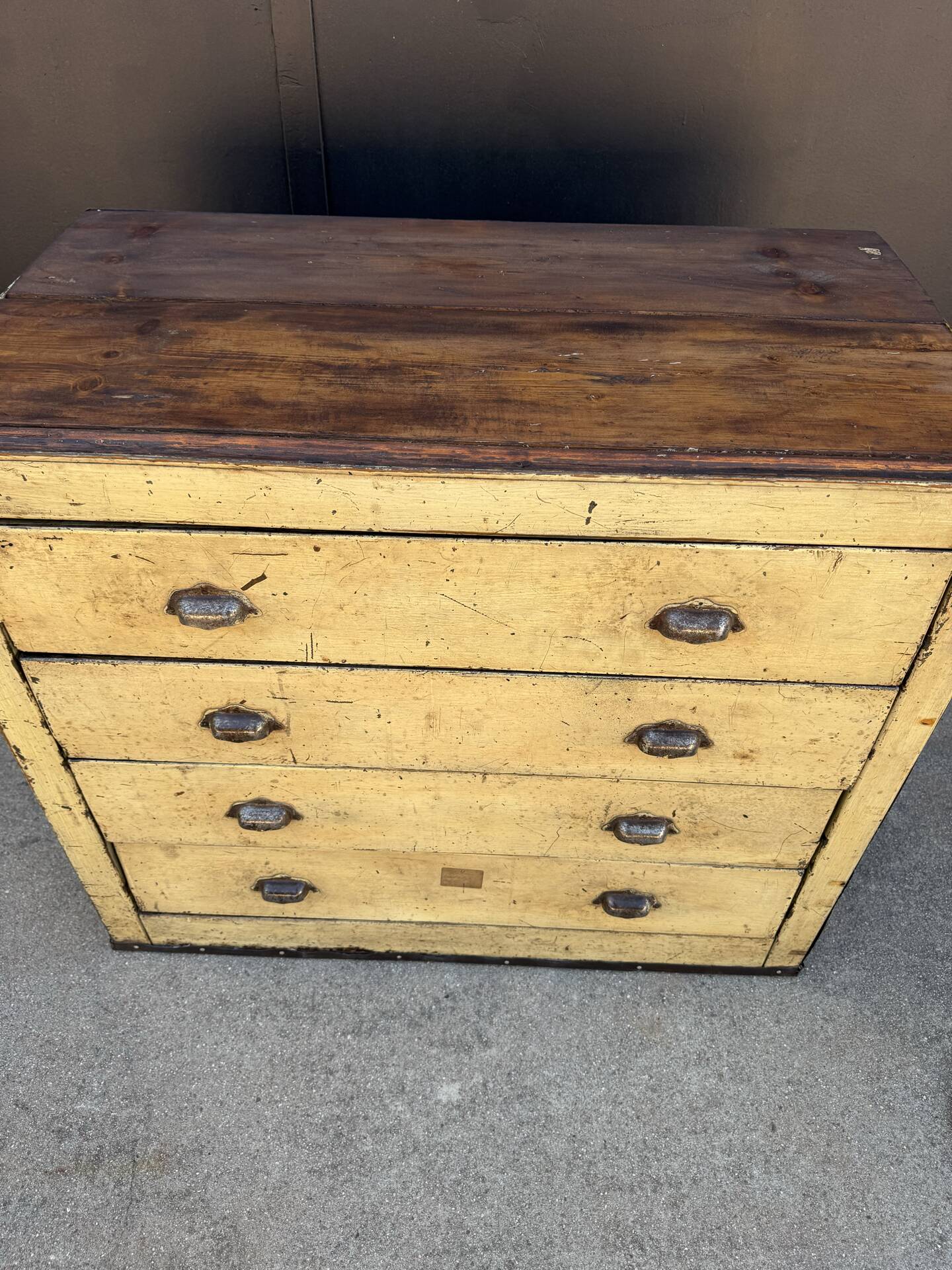 1940s iron and wood workshop furniture