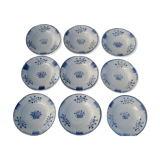 Set de 9 assiettes creuses de Niderviller modèle Paris