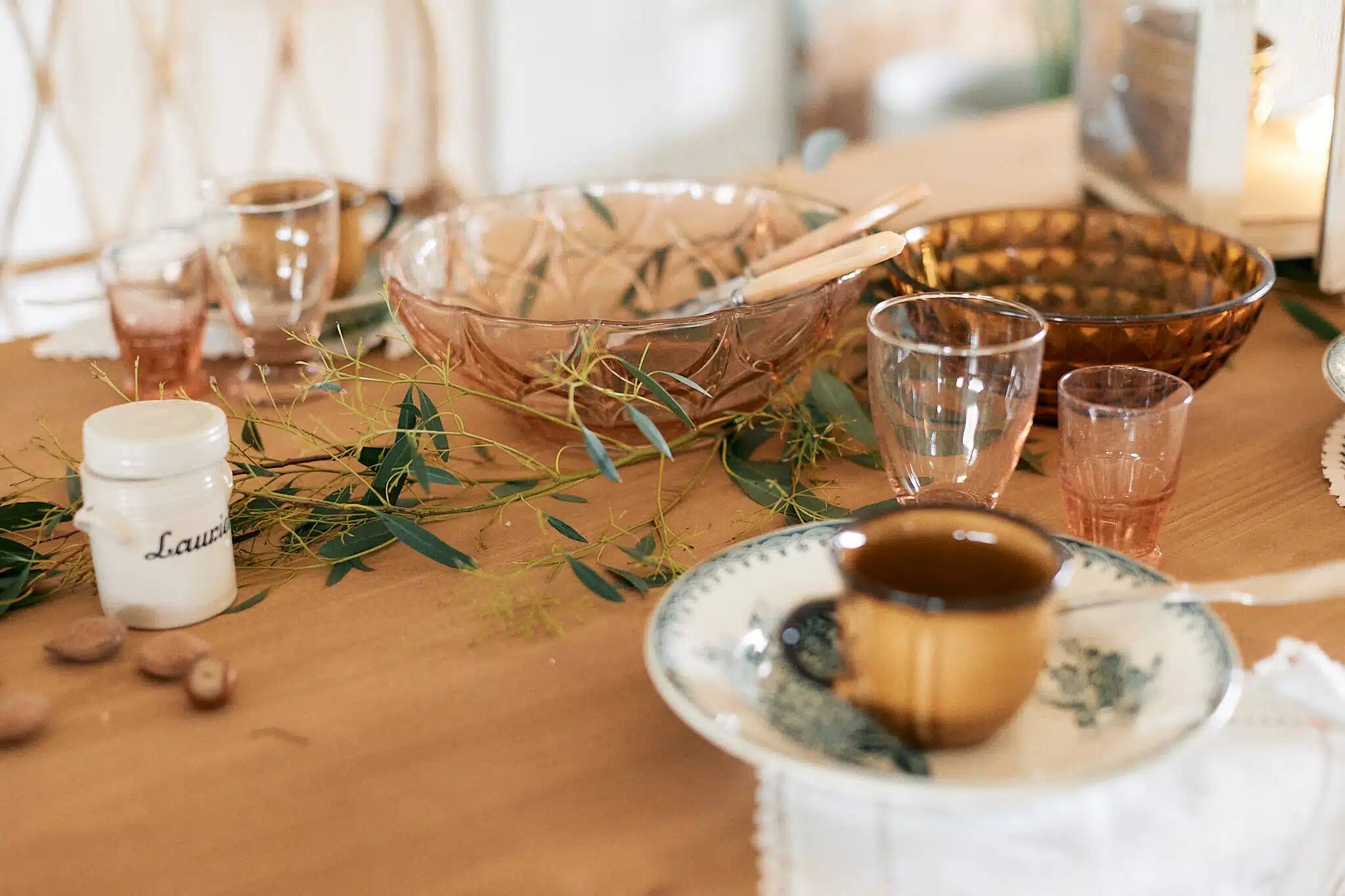 Set of 5 camel coffee cups "Arum"