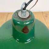 Industrial Green Enamel Pendant Lamp, 1960s