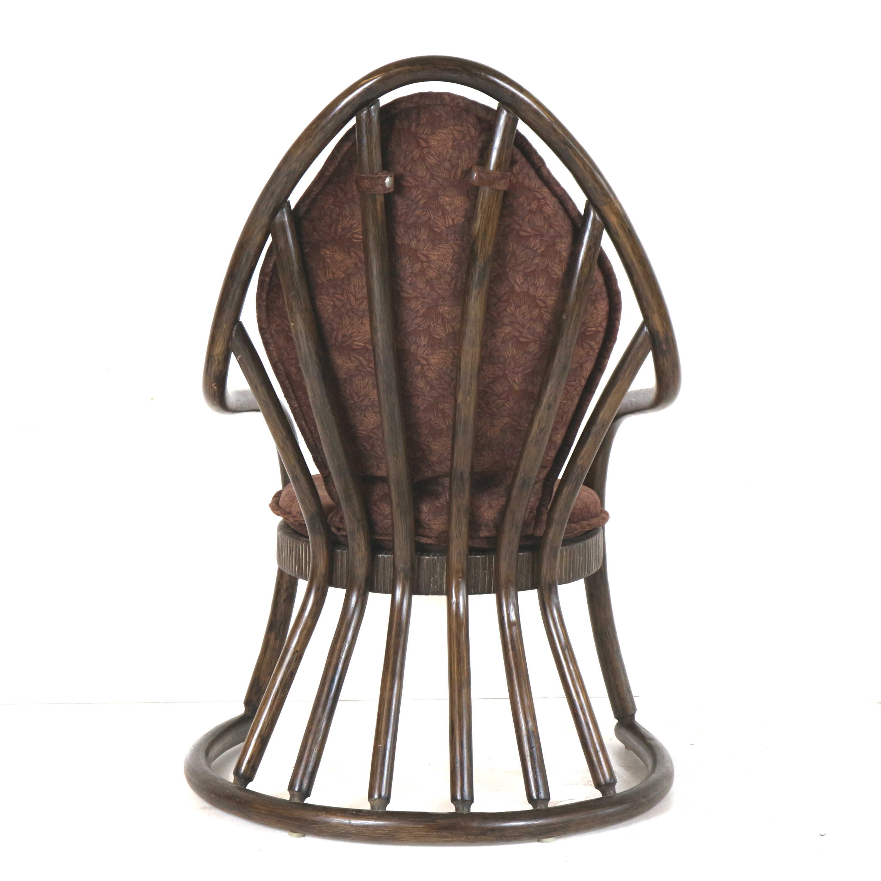 Vintage manou rattan set of 2 armchairs and table with glass top made in the 1970s