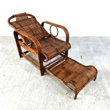 Mid century rattan and bamboo garden chair, 1950s