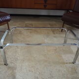 Chrome coffee table and smoked glass