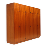 Large vintage mid century modern XL wardrobe in teak, 1960s