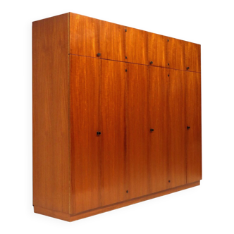 Large vintage mid century modern XL wardrobe in teak, 1960s