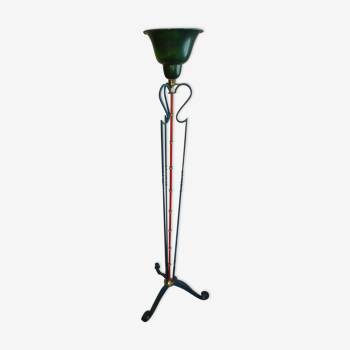 Lampadaire en fer et tole circa 1950-1960 vintage