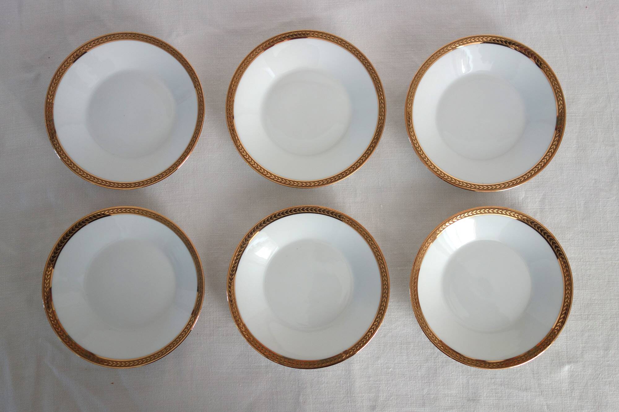 6 cups and saucers Limoges Robert Haviland, mid-20th century