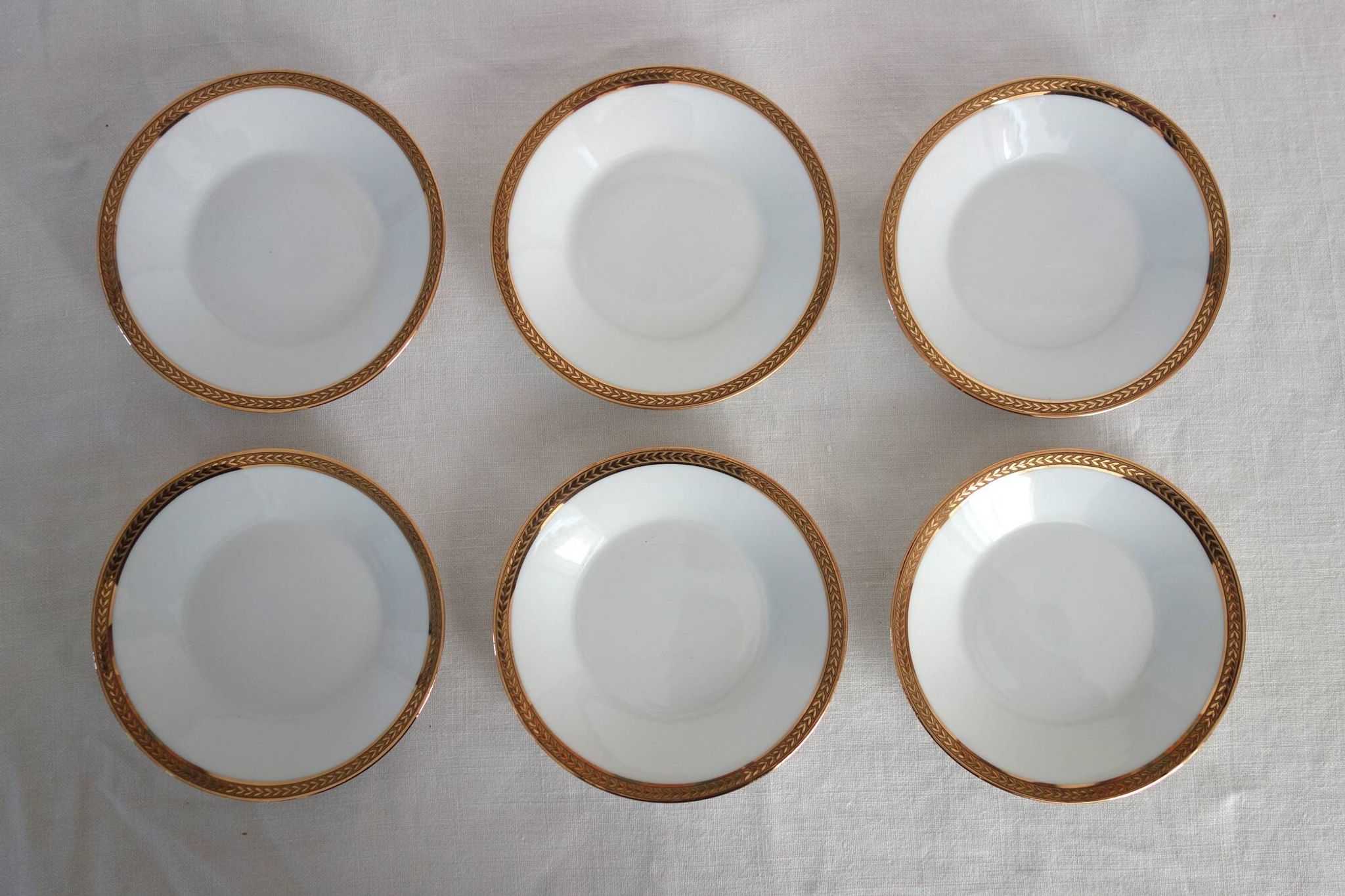 6 cups and saucers Limoges Robert Haviland, mid-20th century