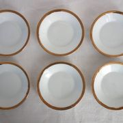6 cups and saucers Limoges Robert Haviland, mid-20th century