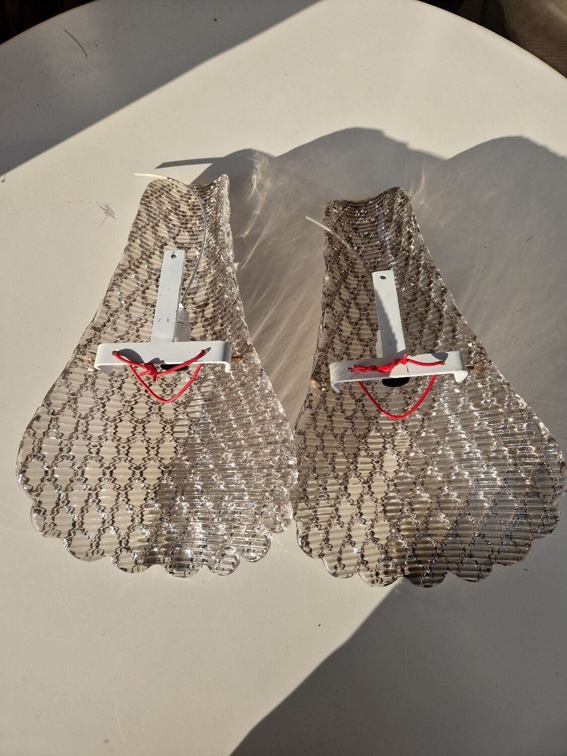 Pair of Murano glass wall lights