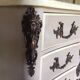 Curved chest of drawers 6 drawers of style xviiith patinated mole
