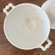 Antique white ironware soup tureen from the end of the 19th century