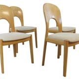 Set van 4 lichte eiken stoelen Niels Koefoed 'Morten' 'Vordingborg'