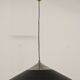 XXL black marmorite saucer suspension, Italy circa 1970.