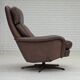1970s, Danish swivel armchair with footstool by Madsen & Schubel.