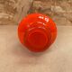 Ancien vase soliflore murano verre multicouche orange & blanc vintage