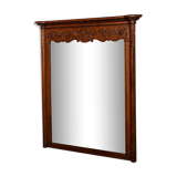 Beveled mirror in carved oak early twentieth century