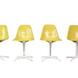Charles & Ray Eames Set of 4 Yellow "La Fonda" Chairs for Herman Miller, 1960