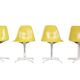 Charles & Ray Eames Set of 4 Yellow "La Fonda" Chairs for Herman Miller, 1960