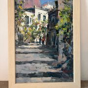 Southern alley, oil on canvas signed