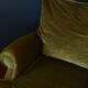 Vintage armchair green velvet fringes