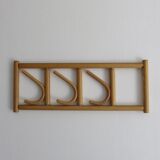 Curved wooden wall coat rack from the 70s-80s.