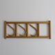 Curved wooden wall coat rack from the 70s-80s.