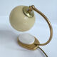 lampe de table art deco bauhaus, vintage années 50, laiton opaline bakelite